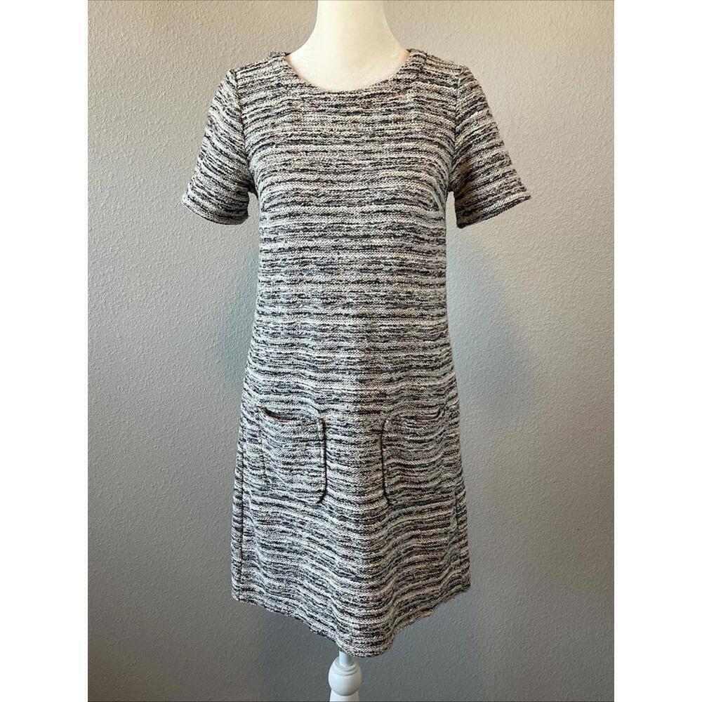 Loft Tweed Mini Dress Gray Size XS